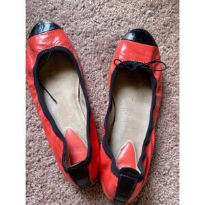 Bloch women's coral shoes black ballet flats apps size 8